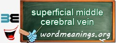 WordMeaning blackboard for superficial middle cerebral vein